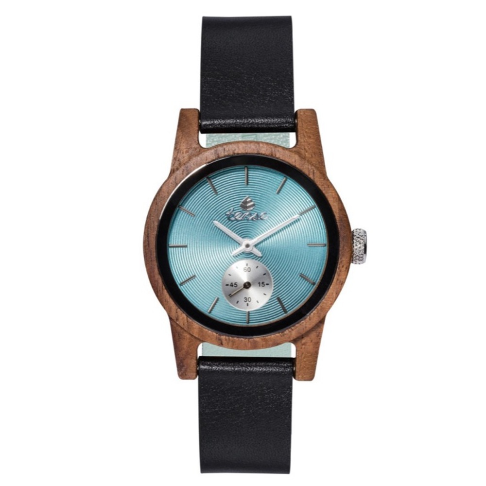 Tense Walnut Watch & Wood Box NIB Leather NWT - Picture 8 of 13